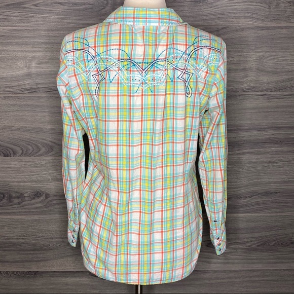 Ariat Western Snap Button Down Shirt size L - Picture 6 of 10